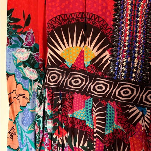 Colorful Patterned Embroidered Dress Bhanuni by Jyoti for Anthropologie - Picture 4 of 4